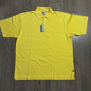 Callaway Golf Sport XXL Yellow Polo Shirt Mens Short Sleeve Cotton Top